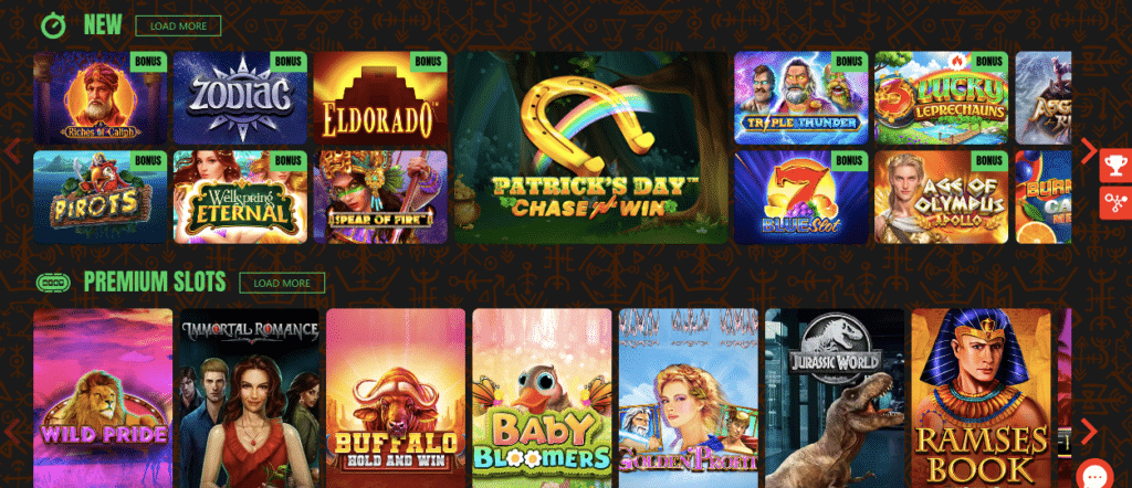 winhalla casino games screenshot