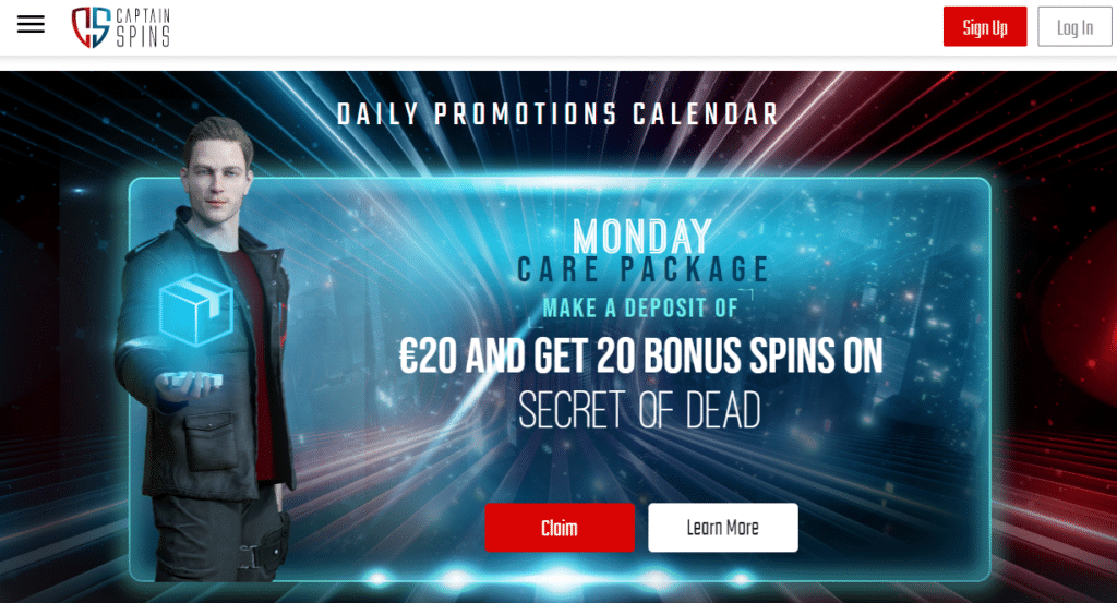 Captain Spins Online Casino Bonus
