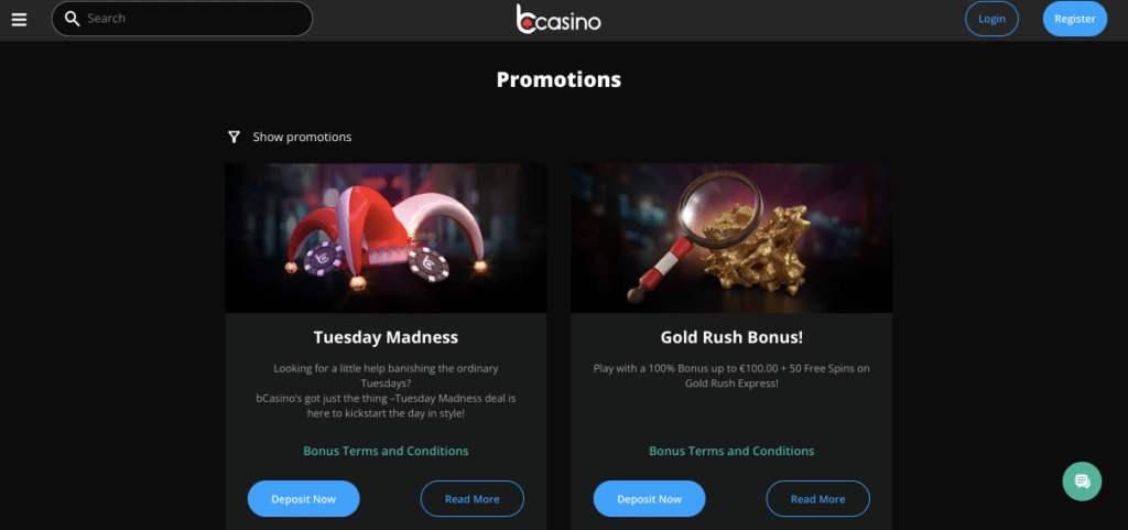 bcasino online casino bonus