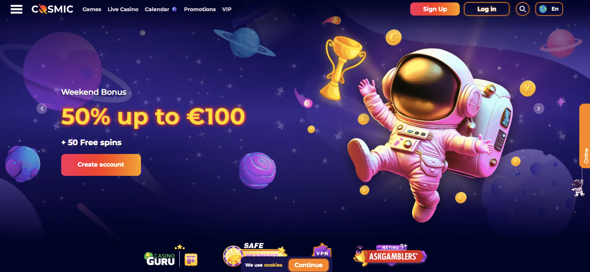 cosmic slot online casino