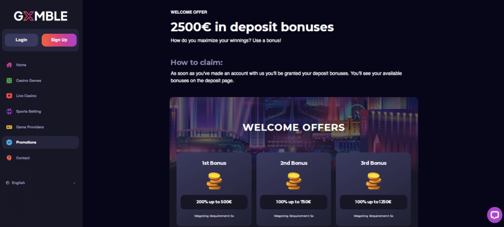gxmble online casino bonus