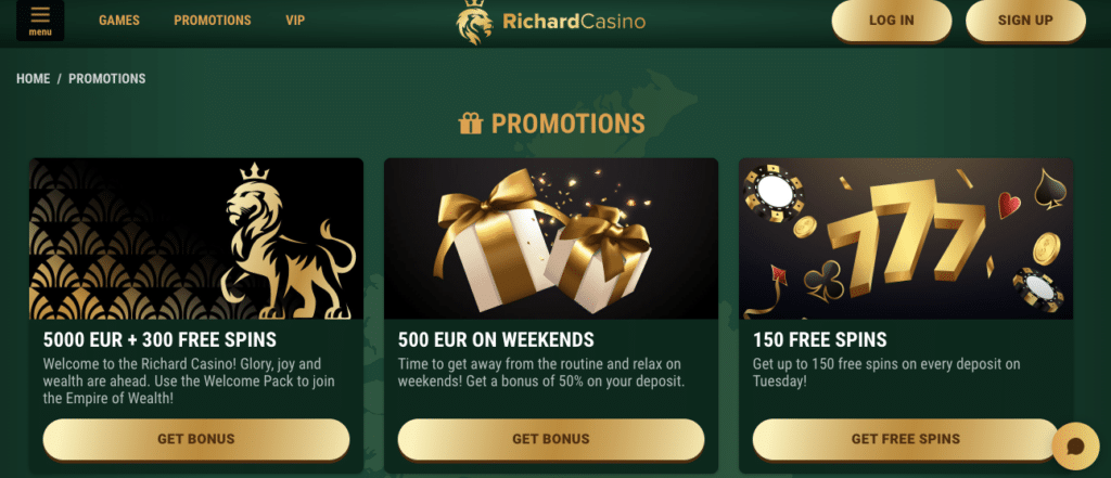 richard online casino bonus