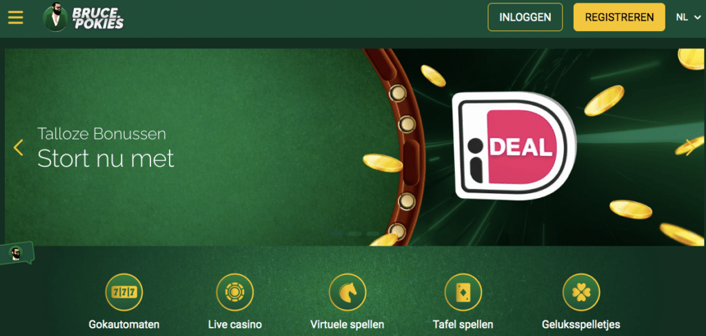 bruce pokies online casino lobby screenshot 