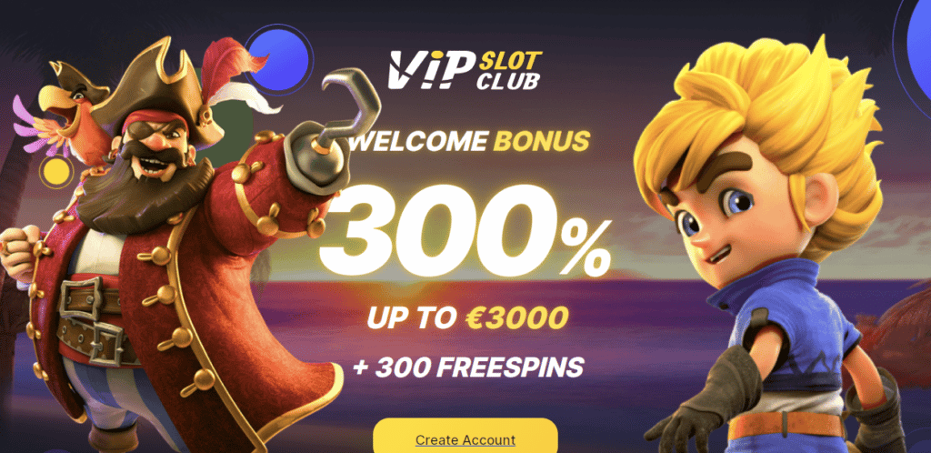 vip slot club casino promotion page screenshot