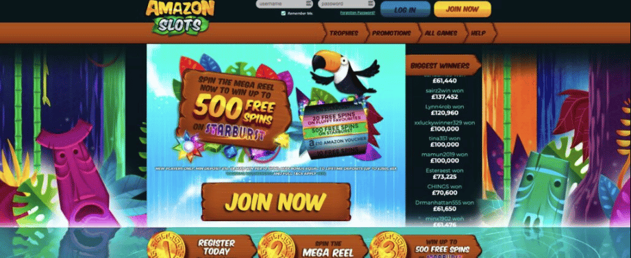 Amazon Slots Casino Screenshot