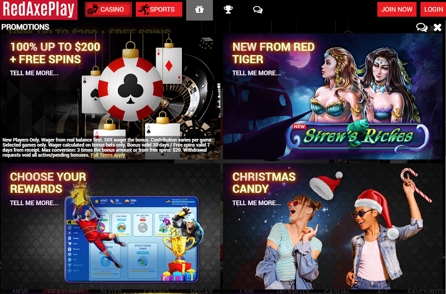 RedAxePlay Online Casino Bonus