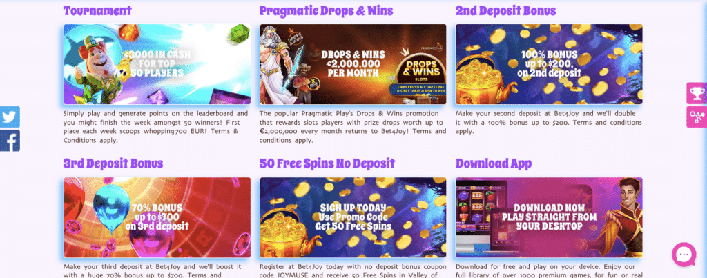 bet4joy online casino bonus