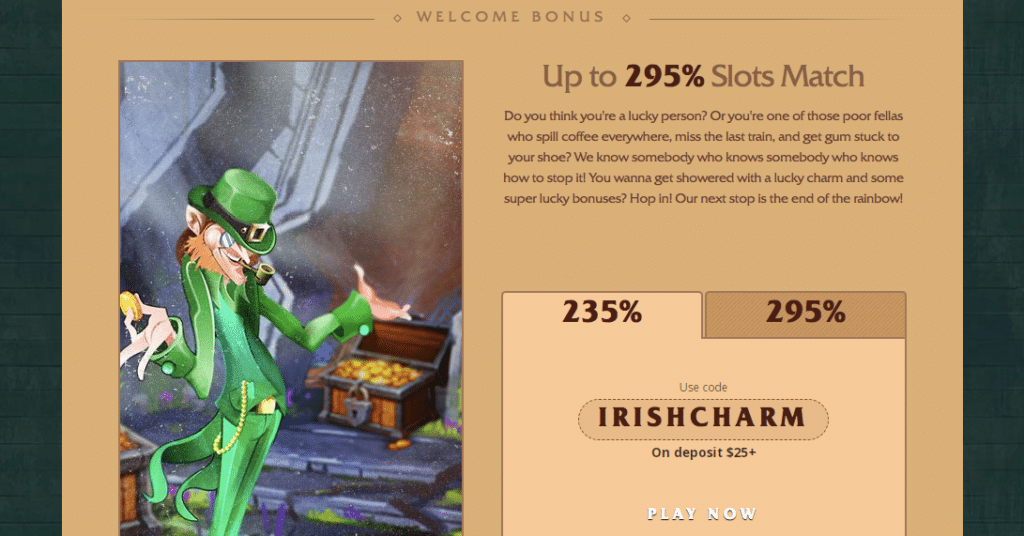 casino irish luck online bonus