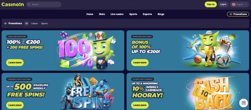 casinoin online casino bonus
