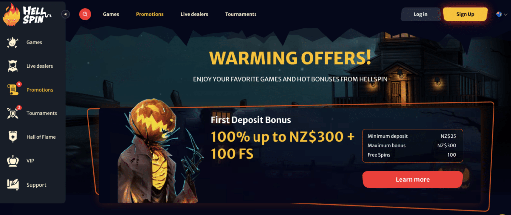 hell spin online casino bonus