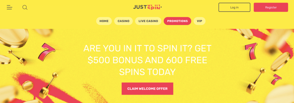 justspin online casino bonus