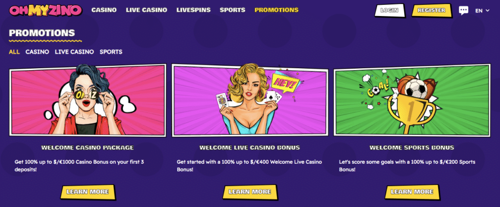 ohmyzino online casino bonus