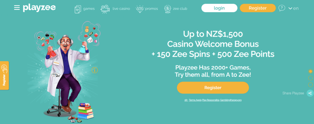 playzee online casino screenshot