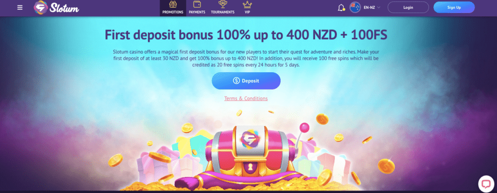 slotum online casino bonus