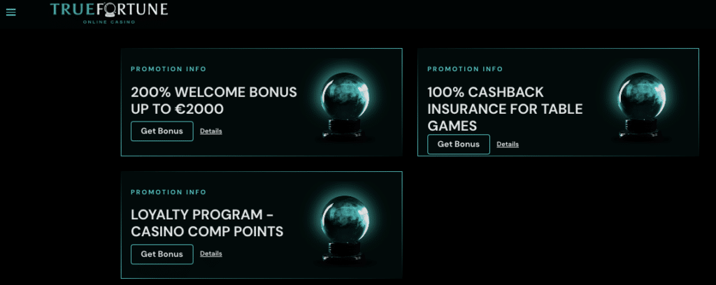 true fortune online casino bonus