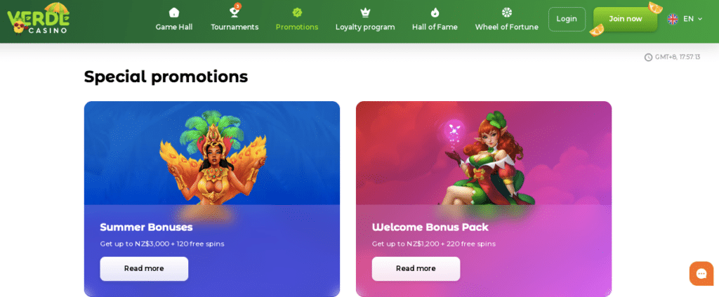 verde casino online bonus screenshot