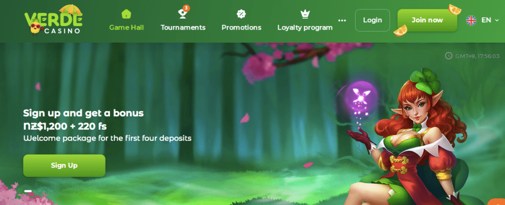 verde casino online screenshot