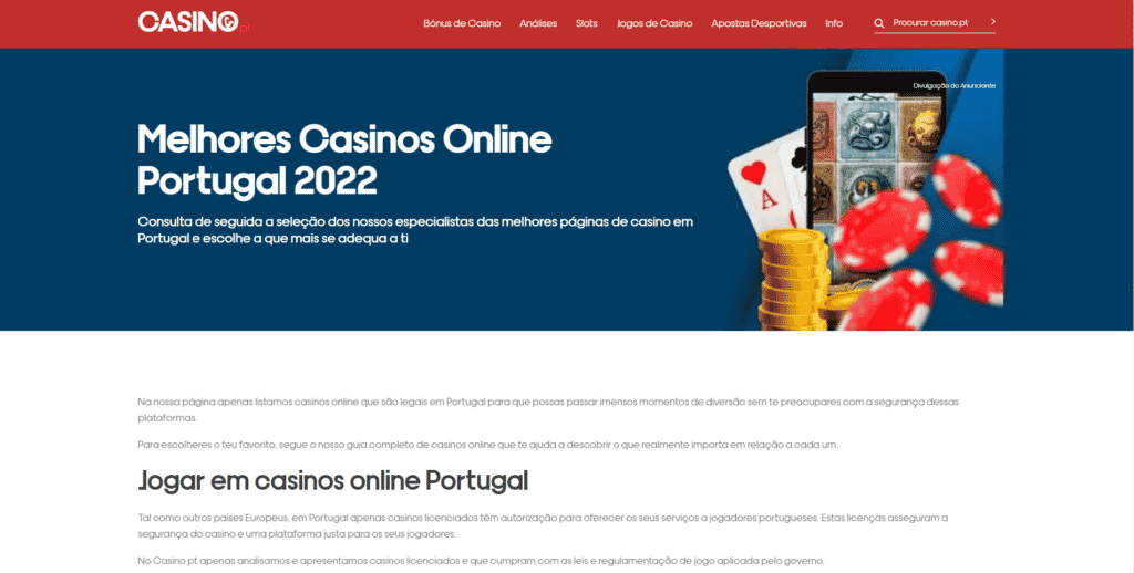 Site do artigo Casinos: informações necessárias