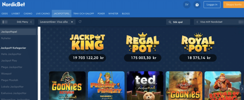 nordicbet online casino bonus