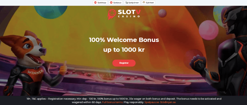 slotv casino lobby screenshot