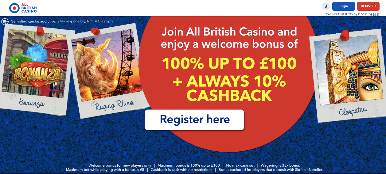 all british casino lobby screenshot