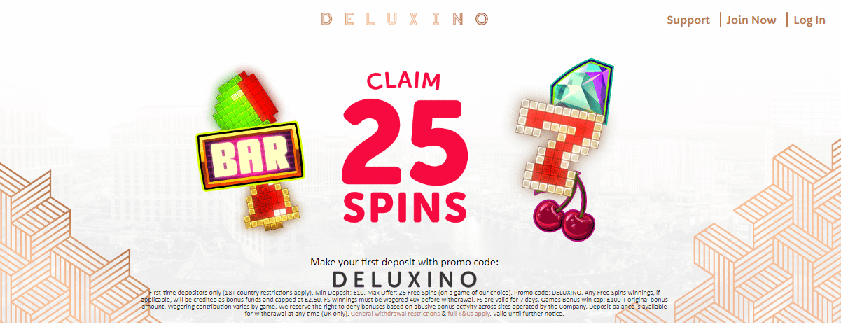 Deluxino Casino Screenshot