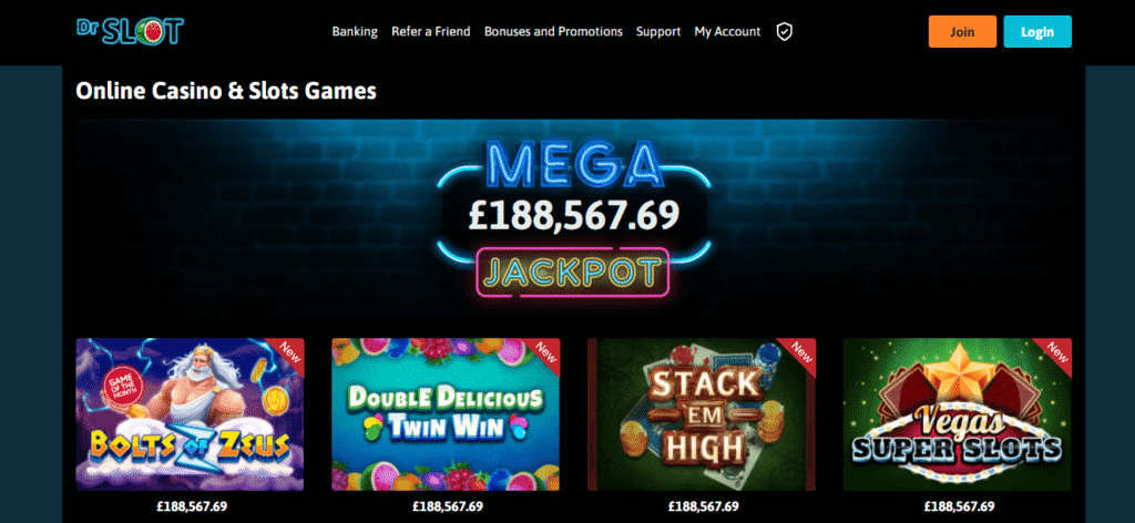 Dr Slot Online Casino Promotions Screenshot