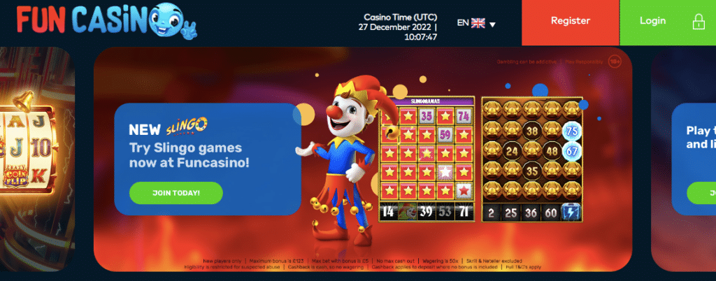 fun casino lobby screenshot