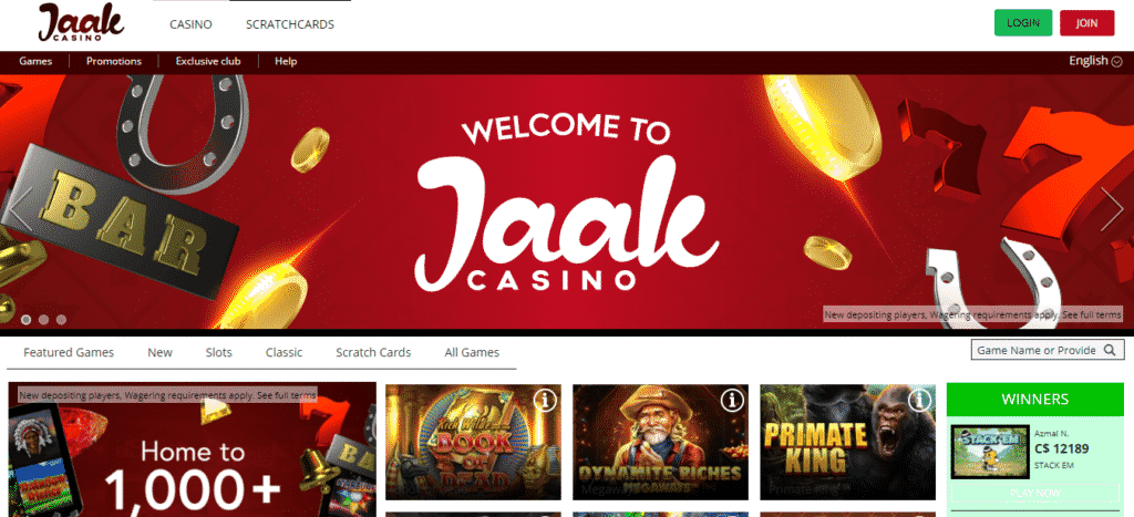Jaak Online Casino Screenshot