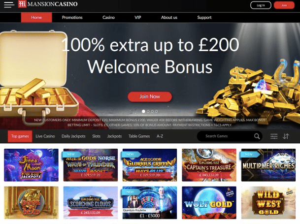 mansion casino online games screenshot