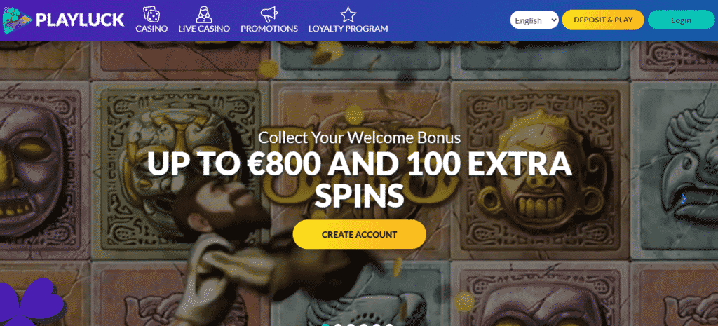 Playluck Online Casino Screenshot