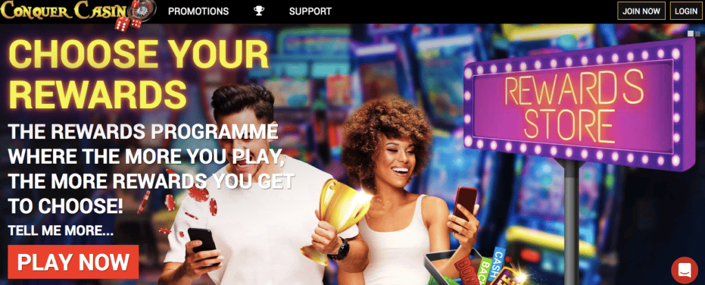 conquer casino promotions screenshot