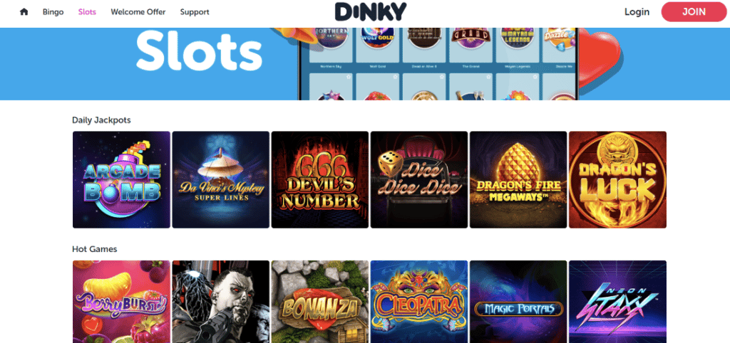 dinky bingo slots screenshot