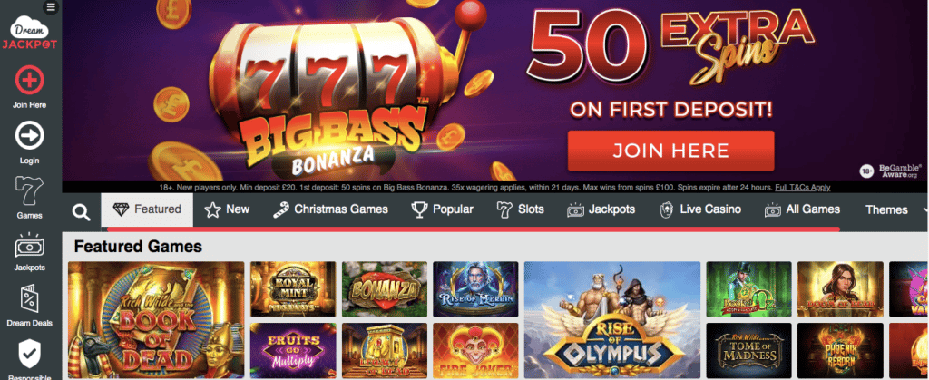 dream jackpot casino screenshot