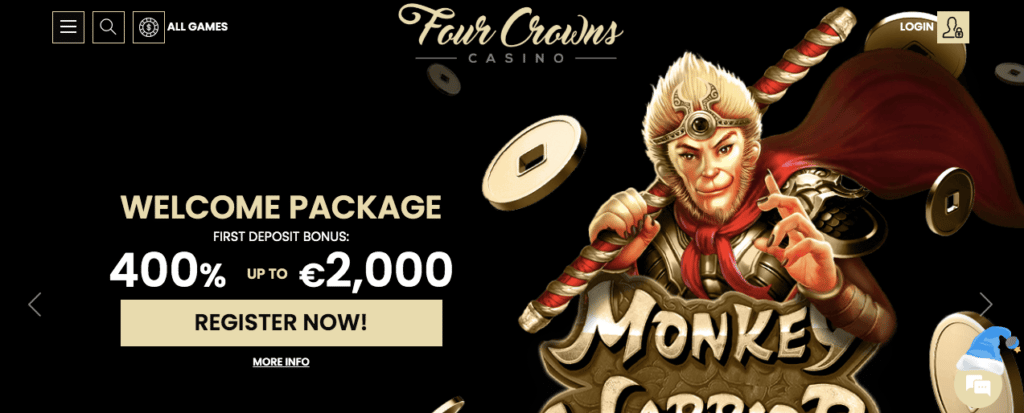 four crowns casino promotions screenshot