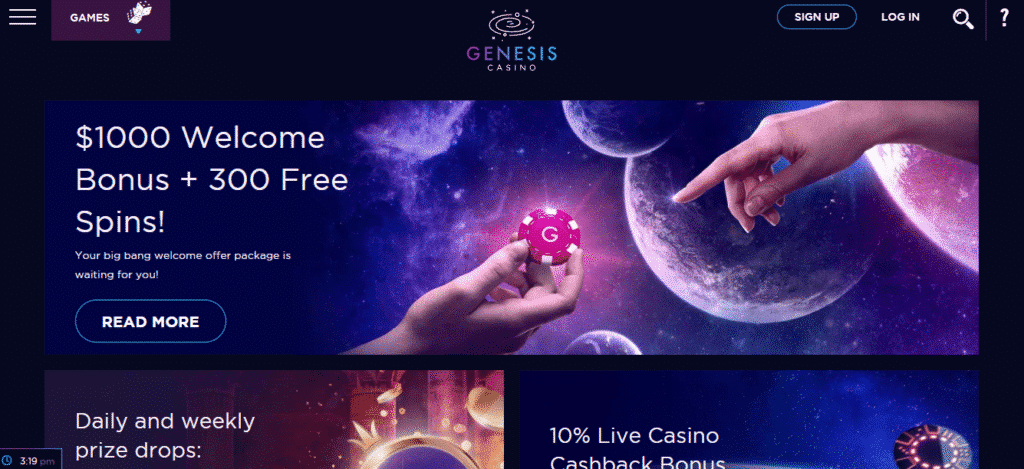 genesis casino screenshot 2