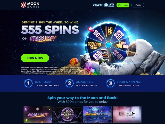 moon games casino main screenshot