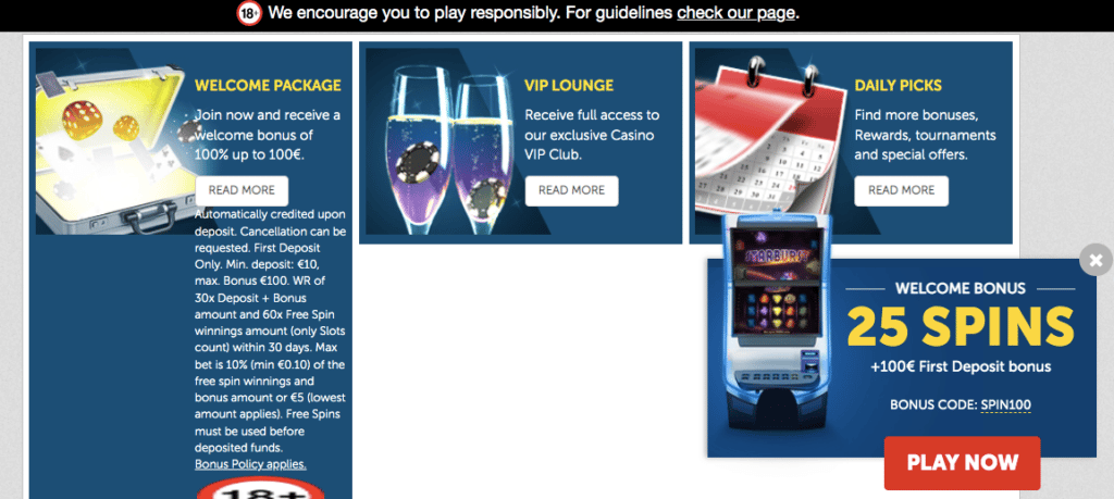 playmillion casino promotion screenshot