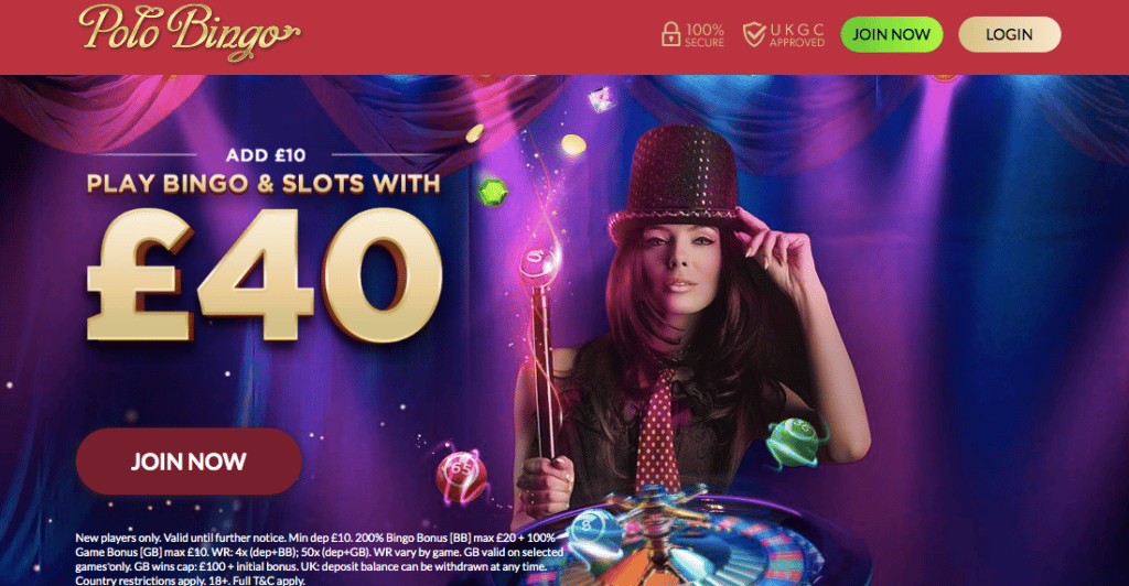 polo bingo casino lobby screenshot