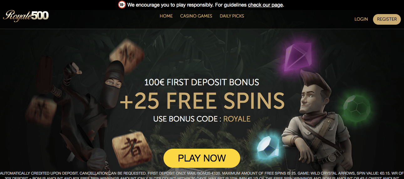 royale 500 casino lobby screenshot