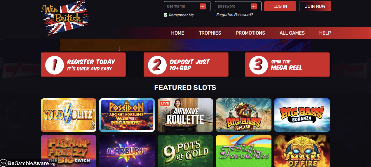 win british casino lobby screenshot