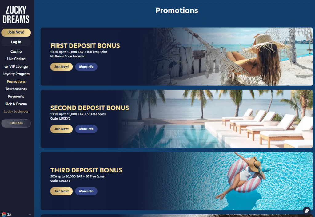 Lucky Dreams Online Casino Bonus